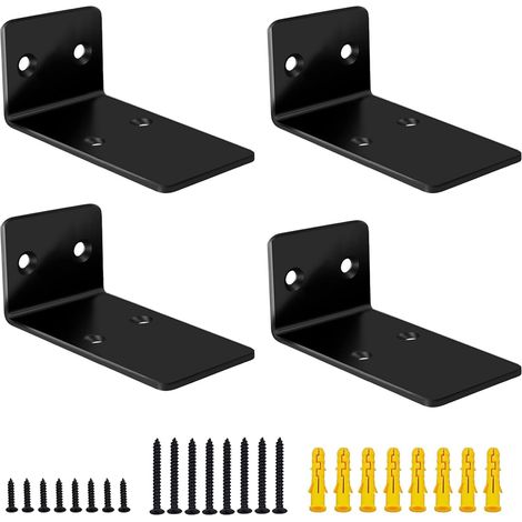 4 PCS Shelf Brackets Heavy Duty 4 Inch Shelving Bracket for Scaffold Floating Shelf, Bookcase Cabinet (1/5)