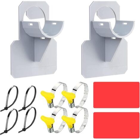 2 Pièces Support de Tuyau de Piscine, Supports de Tuyau de Piscine en Plastique, Support de Tuyau d'eau, Empêche Le Tuyau de Tomber, Accessoire de Piscine, pour Tuyaux d'un Diamètre de 30-37mm (Gris) (1/4)