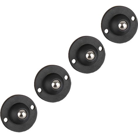 Roulettes Autocollantes Pivotantes en Acier Inoxydable, Lot de 4 Mini Roues pour Meuble, Boîte de Rangement et Poubelle (1/5)