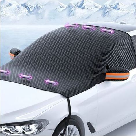 GDHZS-Pare-soleil magnétique voiture, protection givre neige poussière, tissu Oxford avec 6 aimants pour pare-brise (1/5)