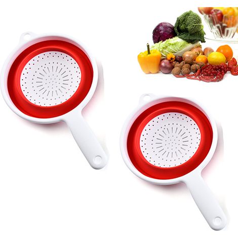 Passoire En Silicone Pliable - Pour Légumes Et Fruits - Fond Surélevé Avec Trous De Drainage - 1 Pièce (1/5)