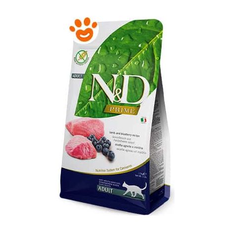Farmina Cat N&D Prime Adult Agnello e Mirtillo - Sacco 10 Kg - Cibo Secco Gatti