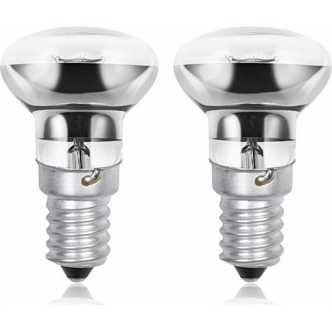 Lampe à lave R39 E14 40 W, petite vis Edison SES Spot réflecteur ampoules à lave, blanc chaud 2800 K à économie d'énergie R39 ampoules à intensité variable (lot de 2) (1/5)