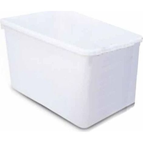 Giganplast 8002942000553 Polietilene Cesta Chiusa 100 Lt Lavabile in Lavastoviglie Impilabile Idoneo al Microonde e Congelatore colore Bianco
