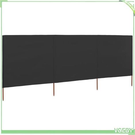 Paravent 3 panneaux - FAFEICY - 47142 - Anthracite - 400 x 80 cm - Tissu non tissé & bois (1/5)