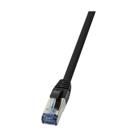 Câble de raccordement LOGILINK, PUR, Cat.6A, S/FTP, noir, 0,5 m (1/2)