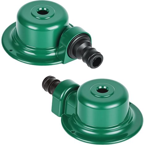 Lot de 2 arroseurs de pelouse en métal, arrosage de pelouse, arroseur de pelouse, arroseur en zinc, couverture à 360 °, petite à moyenne surface pour pelouse, terrasse, arrosage du jardin (1/5)