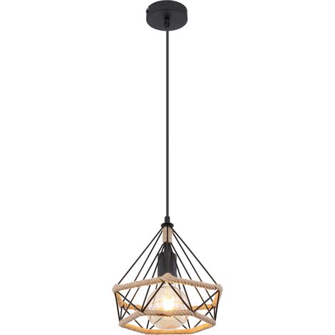 Hängeleuchte Hängelampe Esszimmerlampe Höhenverstellbar Schwarz Metall H 150 cm (1/5)