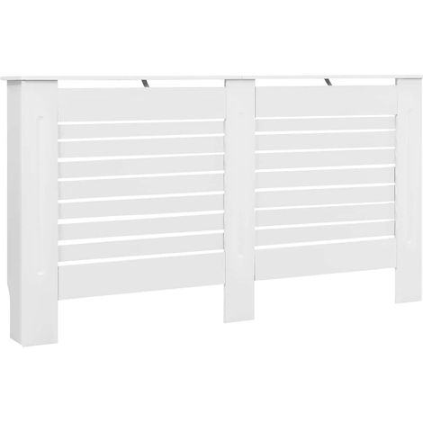 vidaXL Copertura per Radiatore Bianca 152x19x81,5 cm in MDF