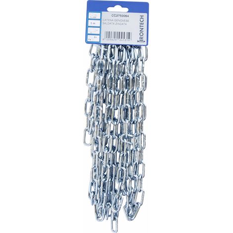 Catena genovese pretagliata Ø 4 mm. in acciaio zincato 5 mt.