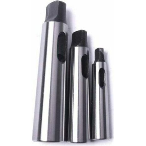 Cône Morse douille de perçage Réduction adaptateur pour tour de fraisage (MT1 à MT2, MT3 à MT2, MT3 à MT4,3pcs)