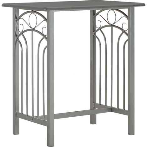 Ensemble de bar 3 pcs Meubles de salle à manger Bois et acier Anthracite