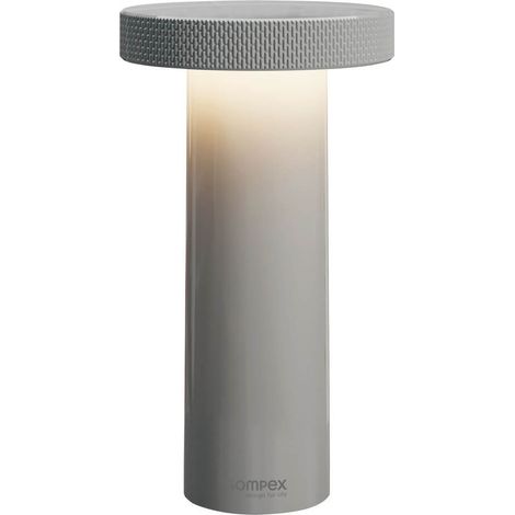Luminaire extérieur Sompex Volume plastique gris Ø 9 cm lumière chaude IP44 compatible variateur 200 lm réf. 78532 (1/4)