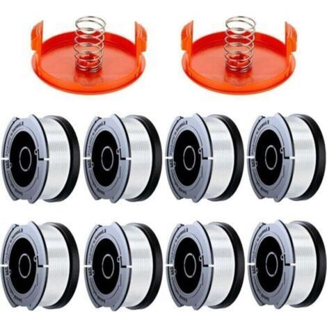 12 Pack Bobine Fil Coupe Bordure Black Et Decker Coupe Bordures, 0.2cm Bobine De Fil Debroussailleuse(8 Fil Coupe Bordure,2 Couvercle,2 Ressort) (1/5)