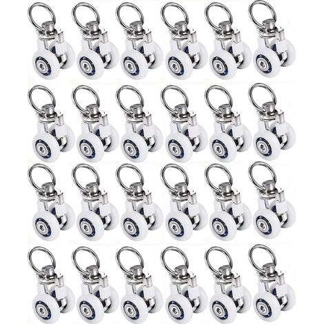 20pcs 38x20mm Curtain Track Rollers, Silent Pulley, for Curtain Accessories in Bathrooms, Bedrooms