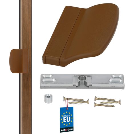 KOTARBAU® Poignee de Baie Vitree Coulissante - PVC - Chêne - Poignee Porte Fenetre PVC - Anti Courant Dair - Montage Facile - Durable