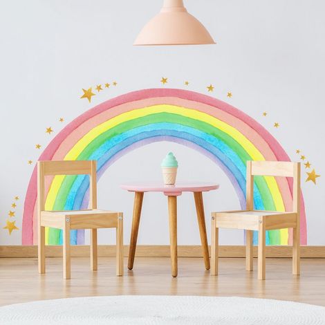 Ein Set Regenbogen-Wandaufkleber, Wanddekoration für Wohnzimmer oder Schlafzimmer (1/4)