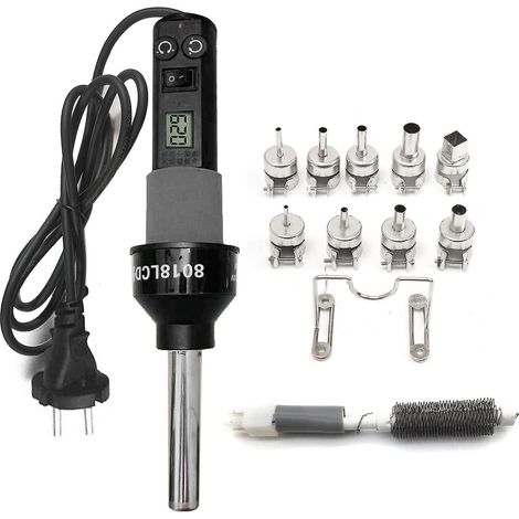 450-W-tragbare, temperaturgeregelte Heißluft-Lötstation (450 °C) für SMD-Geräte, EU-Stecker