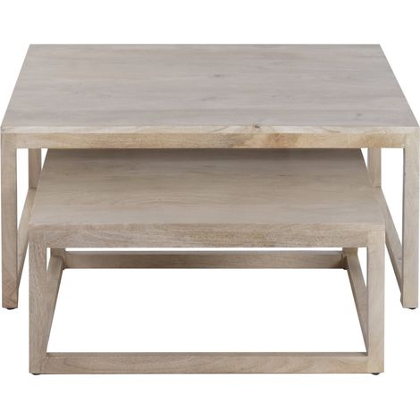 Mesa Centro Set 2 Mango 90X90X41 (1/5)