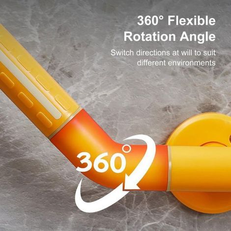 Barre D'appui De Douche, Barre D'appui Coudée à 135° En Acier Inoxydable Avec Poignée Antidérapante, Barre De Support De Main Cour (1/5)
