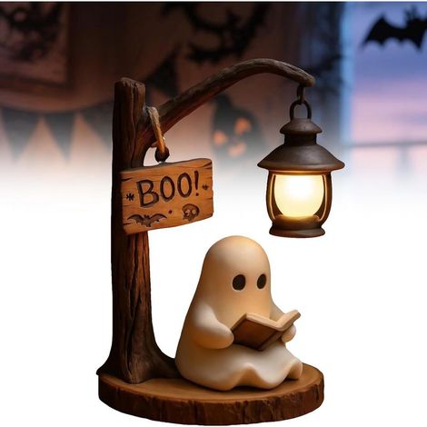 Lampe de Lecture Fantôme,Décoration d'Halloween,Lampe de Chevet LED 3D Halloween,Lumière Décorative d’Halloween,pour Le Carnaval,Halloween (1/5)