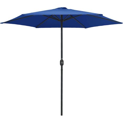 Ombrellone  Parasole da Giardino con Palo in Alluminio 270x246 cm Azzurro (1/5)