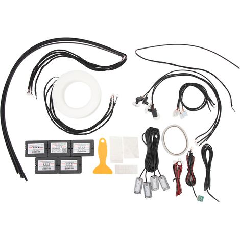 Kit lumineux d'ambiance intérieure multicolore pour voiture, avec contrôle APP et synchronisation musicale, universel. (1/5)
