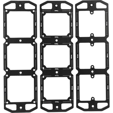 Ortviai Gabarit pour Boîte Électrique 86 mm – Lot de 3 en Alliage d’Aluminium Épais (5,7 mm), Anti-corrosion, 4 Trous de Positionnement