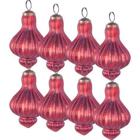 Weihnachtskugel 8er Set BRILLANT Glas Rot (1/5)