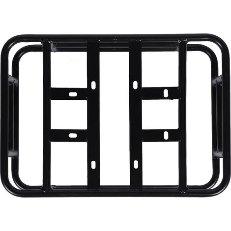 Panier arrière de vélo en fer, étanche, grande capacité, résistant à la corrosion, pour le rangement à l'arrière du vélo, couleur noire. (1/5)