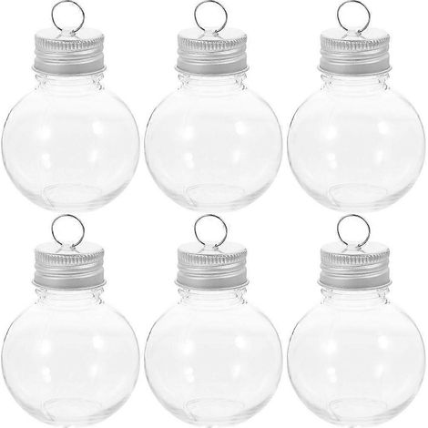 Paquete de 6 botellas transparentes prácticas, botellas vacías portátiles, botellas para bebidas domésticas, botellas para dulces (1/5)