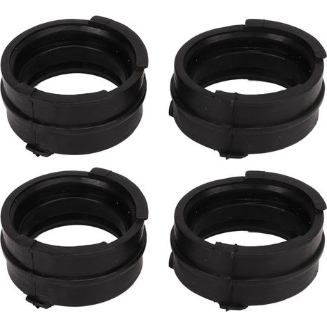 Manchons d'admission en caoutchouc noir pour carburateur, joints de collecteur remplacement Magna VTR250 VT250 MC20 VT250F VTZ250, kit de 4 pièces.