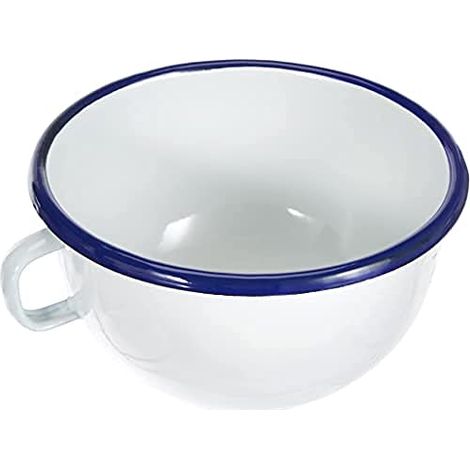 ibili Ciotola smaltata bianca 14 cm con manico (1/4)