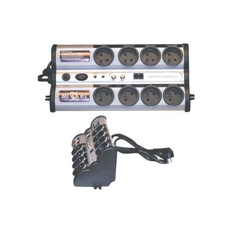 Bloc multiprise d’angle sécurisée anti-surtension – 8 prises – Filtrage EMI/RFI jusqu'à 20 MHz – Disjoncteur 16 A – Protection 1260 Joules –