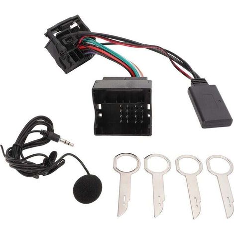 Adaptateur audio sans fil Bluetooth 5.0 avec câble auxiliaire et microphone de remplacement pour Ford Focus Mondeo Fiesta Fusion 6000CD (1/5)