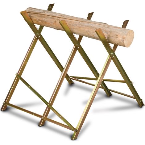 Holzstar Sägebock SB 1 verzahnte Auflagefläche Länge 80 cm klappbarer Holzbock