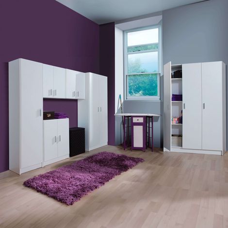 Pack Idara Armarios Multiusos Auxiliares Color Blanco Cocina Cuarto Colada Despensa Muebles Almacenaje (1/5)