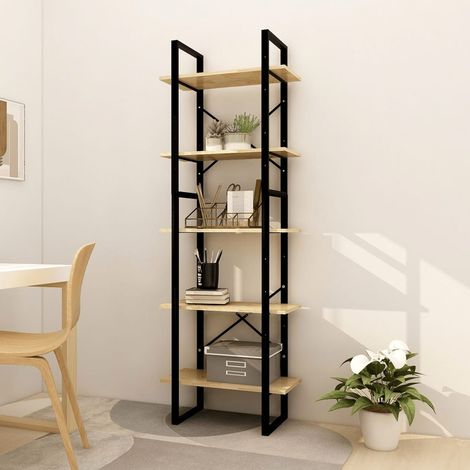 vidaXL Libreria a 5 Ripiani 60x30x175 cm in Legno Massello di Pino (1/5)