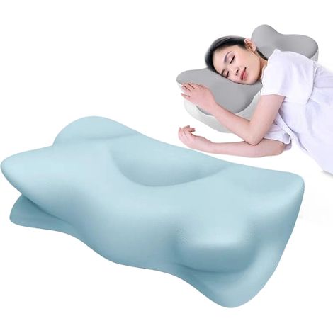 2 in 1 Neck Pillow for Pain Relief, Ergonomic Neck Pillow, Butterfly Shaped Memory Foam Pillow, Green.