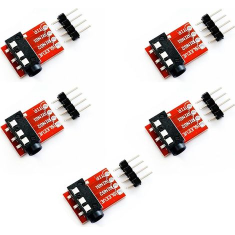 Lot de 5 modules TRRS jack audio 3,5 mm pour casque vidéo MP3, prise jack TRRS 3,5 mm pour casque audio stéréo microphone (1/5)
