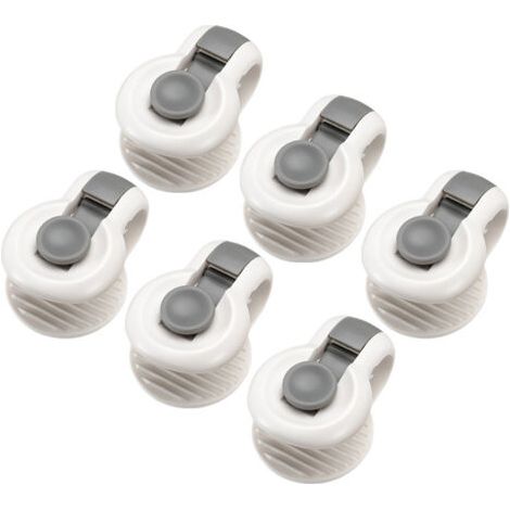 Lot de 6 housses de couette avec attaches à épingles sans angle pour couette, support anti-mouvement, clips pour housse de couette, accessoires de literie, gris