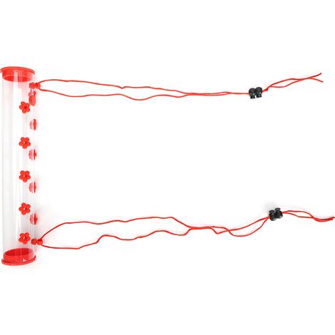 Mangeoire tubulaire transparente à suspendre horizontalement pour colibris, 30 cm / 11,8 pouces