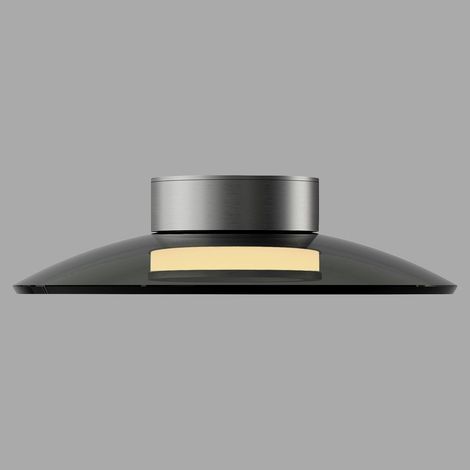 Lampe de plafond Pure Moon Ø 32cm - platine avec verre fumé - 6094-15