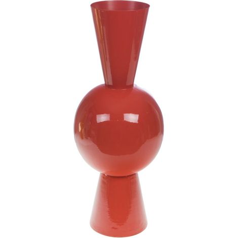Amadeus - Vase Gatsby brique en métal 66 cm