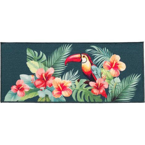 Tapis Déco Imprimé "Moorea" 50x120cm Multicolore (1/4)