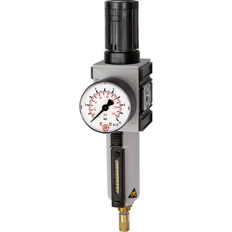 Riegler Filterregler »FUTURA«, MB, SR, Mano, BG 2, G 1/2, 0,5-16 bar, VA (1/4)