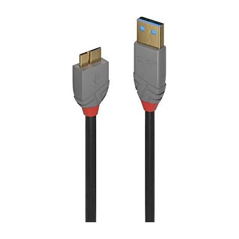 LINDY USB-Kabel USB 3.2 Gen1 (USB 3.0 / USB 3.1 Gen1) USB-A Stecker, USB-Micro-B 3.0 Stecker 0.50 m (1/3)