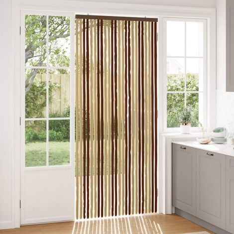 vidaXL Tenda per insetti in chenille Marrone e Beige 100 x 230 cm