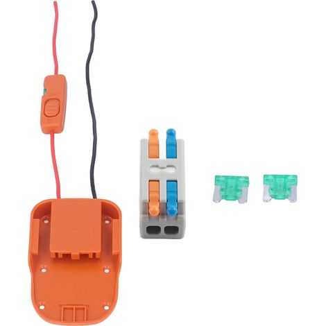 Connecteur d'alimentation professionnel avec fusible et interrupteur pour batterie RIDGID AGE 18V (1/5)