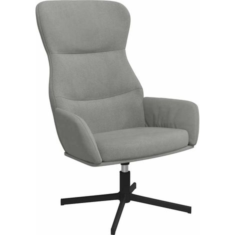 Maison Exclusive - Sedia Relax Grigio Chiaro in Velluto (1/5)